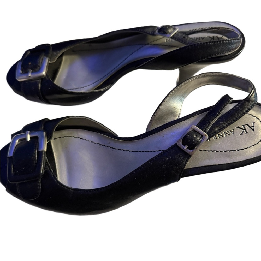 Anne Klein Black Slingback Heels